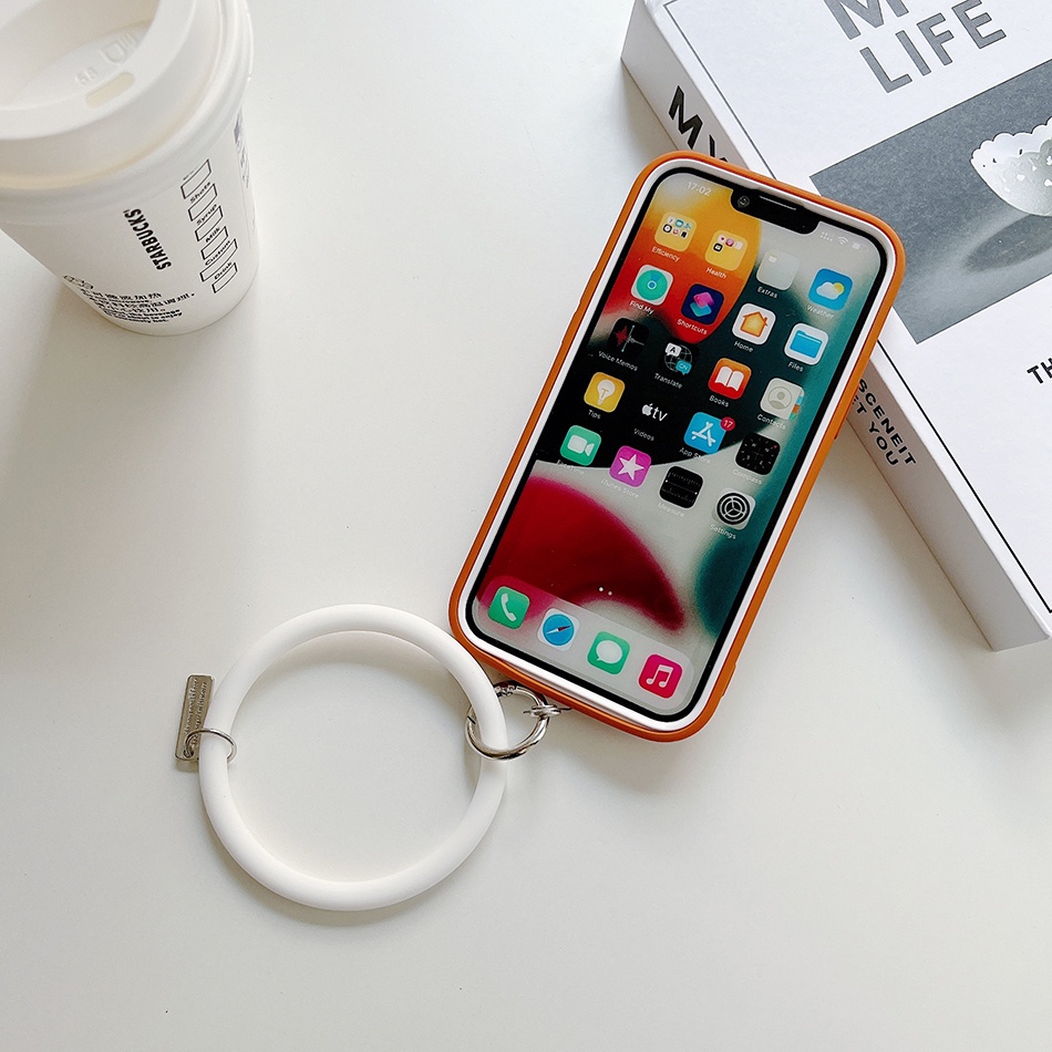 Ốp Điện Thoại Silicone Mềm 3 Trong 1 Có Vòng Nhẫn Hình Trái Tim Cho iphone 11 pro x xr xs max 7 8 6 6s plus