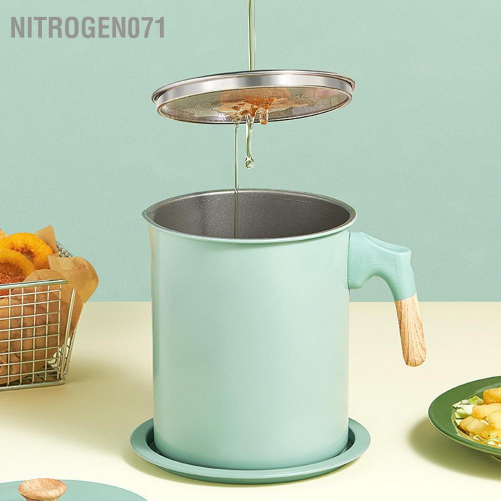 Nitrogen071 Nồi lọc dầu 1.4L Hạt gỗ Vận hành dễ dàng Không gỉ Bộ phận chứa cho căng tin gia đình