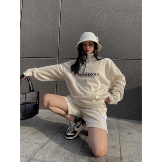 ÁO SWEATER HALFZIP LOGO