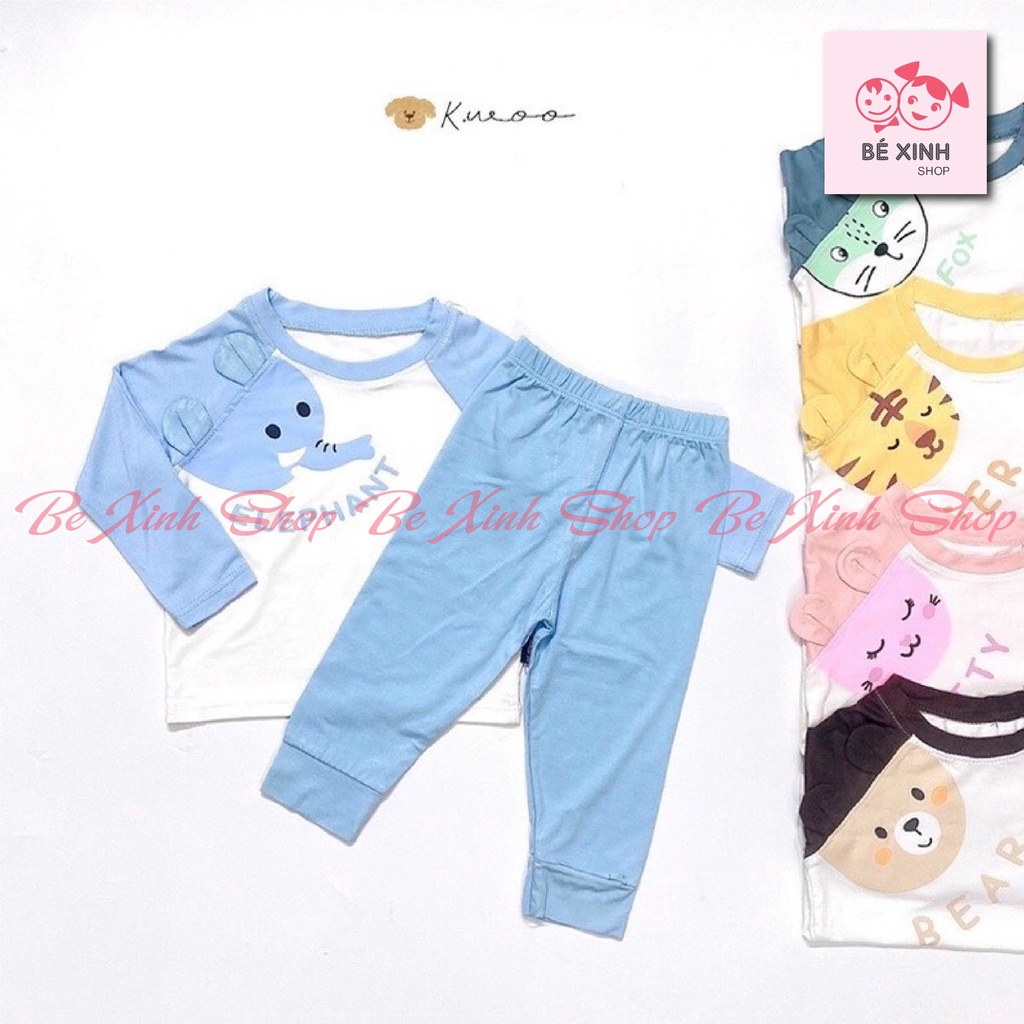 Minky Mom Bộ quần áo dài tay cho bé trai gái [Top Sale] Đồ ngủ cho bé quần áo thu đông thun lạnh DÀI_THÚ