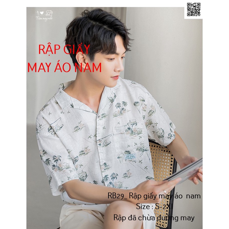 RB29_Rập giấy may áo bâu danton nam