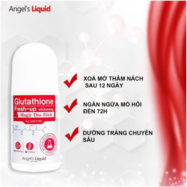 Lăn Khử Mùi Dưỡng Trắng Giảm Thâm Angel's Liquid Glutathione Niacinamide Arbutin Fresh Deodorant ( Mẫu Mới 2022 )