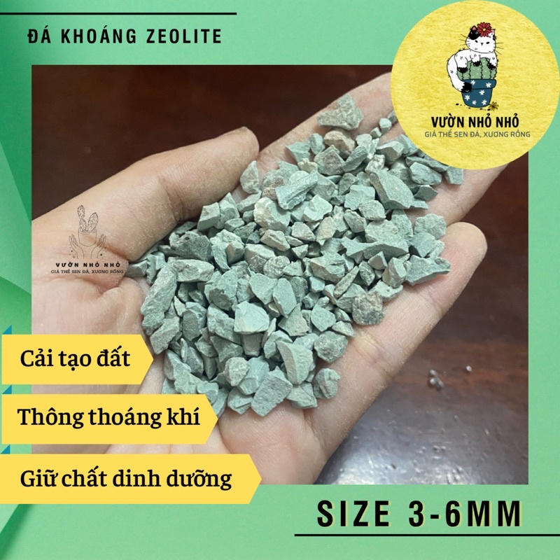Đá Khoáng Zeolite đã được Sàng Sơ rải mặt, lót đáy, trộn giá thể sen đá, xương rồng, cây mọng nước - Vườn Nhỏ Nhỏ