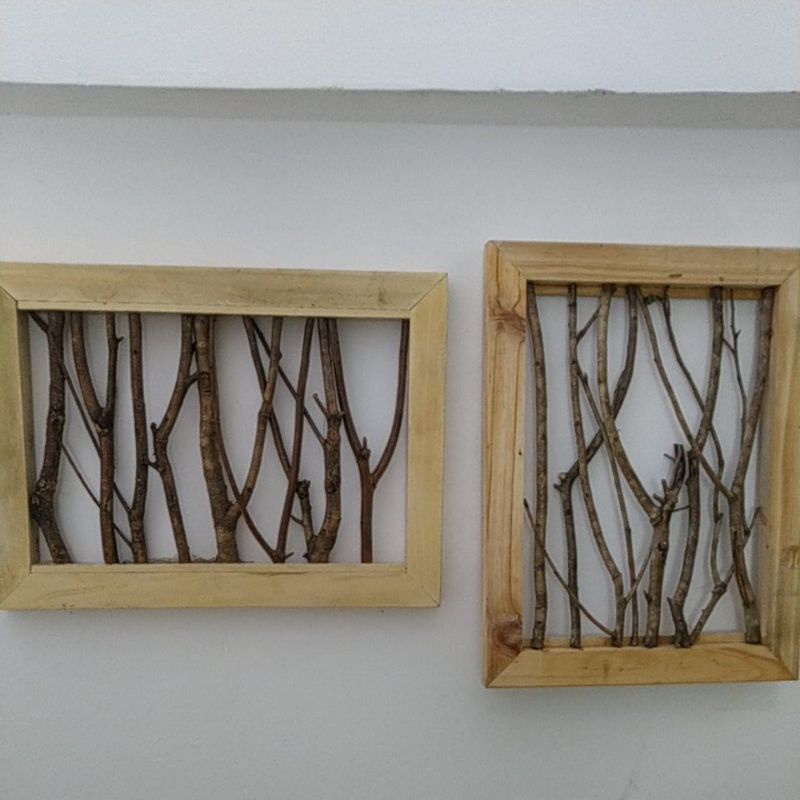 Tranh gỗ cành cây khô trang trí kích thước 30 x 40CM