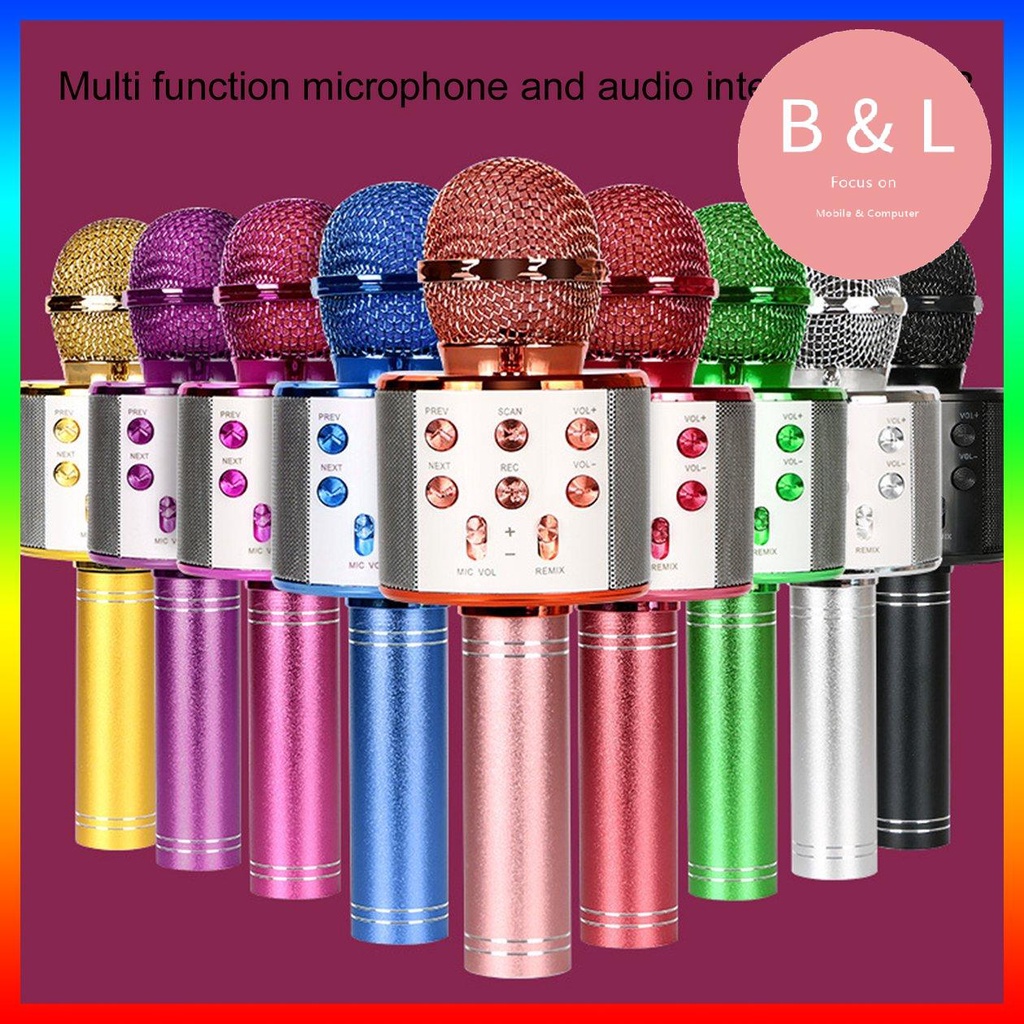 KTV Wireless Karaoke Handheld Microphone USB Player Mic Speaker Portable Christmas Birthday Home Party