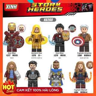 Đồ Chơi Minifigures Các Nhân Vật Siêu Anh Hùng Thor Iron Man Captian Endgame - Lắp Ráp Mini X0260 X1277 X1278 X1279