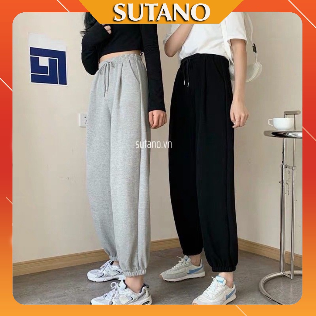 Quần nỉ jogger nữ-quần bom bo chun nỉ da cá cao cấp cạp chun co giãn Q470 SUTANO | WebRaoVat - webraovat.net.vn