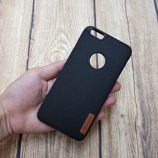 Ốp lưng iPhone 6 Plus, iPhone 6S Plus lưng vải Jean khay silicon cao cấp