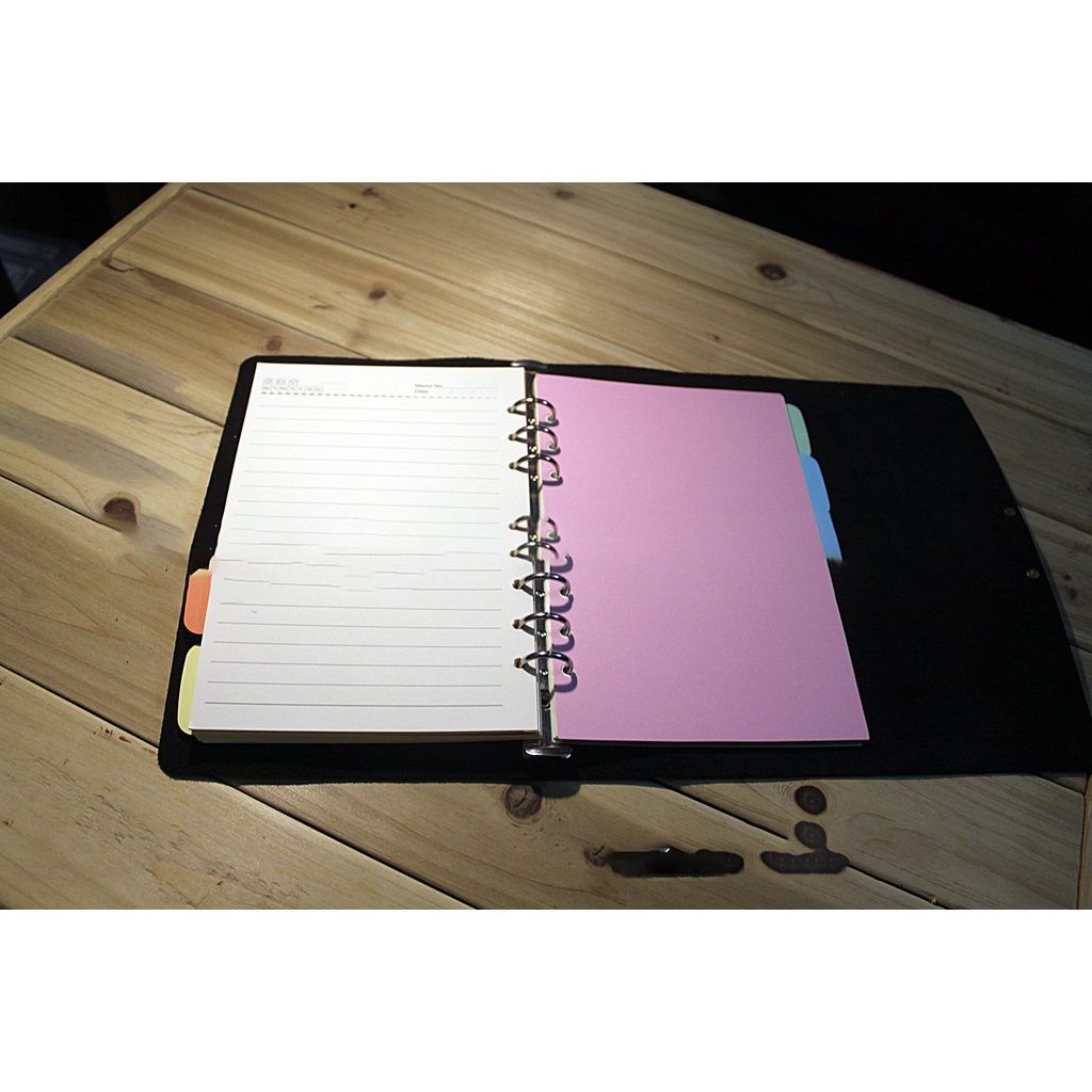 Bìa sổ còng binder KOLANO tab phân trang 5 tờ A5 A6 6 lỗ 5 màu tiện dụng SN-001338