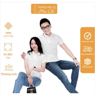Áo polo đôi nam nữ ,áo đồng phục chất liệu thoáng mát