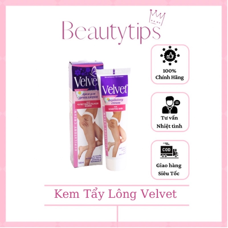 Kem Tẩy Lông Velvet Sensitive Nga 100ml
