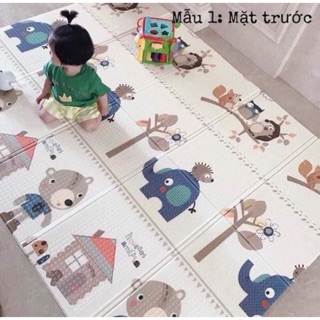 Thẩm xốp hai mặt gấp gọn KT chiếu xốp trẻ em 1m8x2m