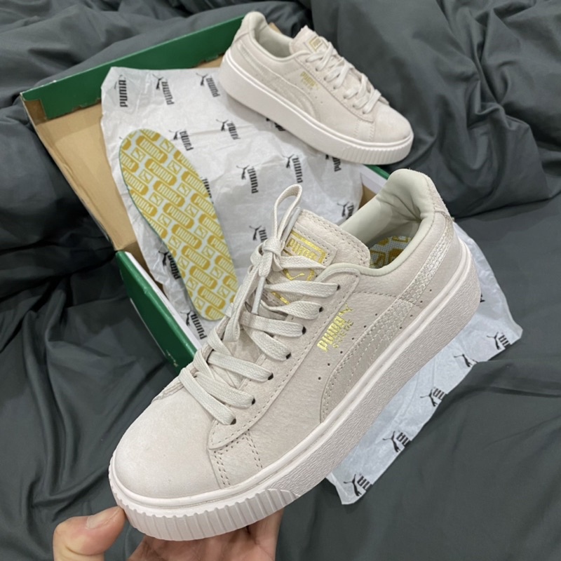 GIÀY PU.MA BE NỈ SỮA DA LỘN SC