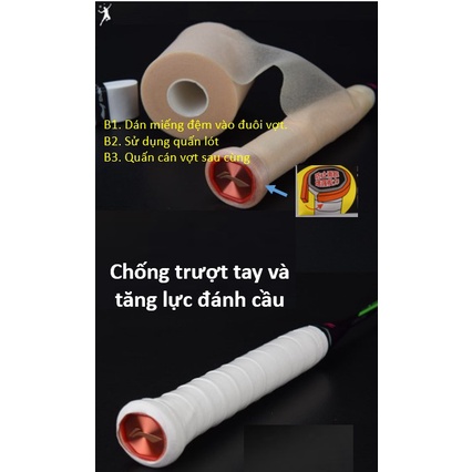 ✅ SẢN PHẨM CHUYÊN DỤNG ✅ Miếng Đệm Cán Vợt Phong Cách Quấn Cán Lee Chong Wei