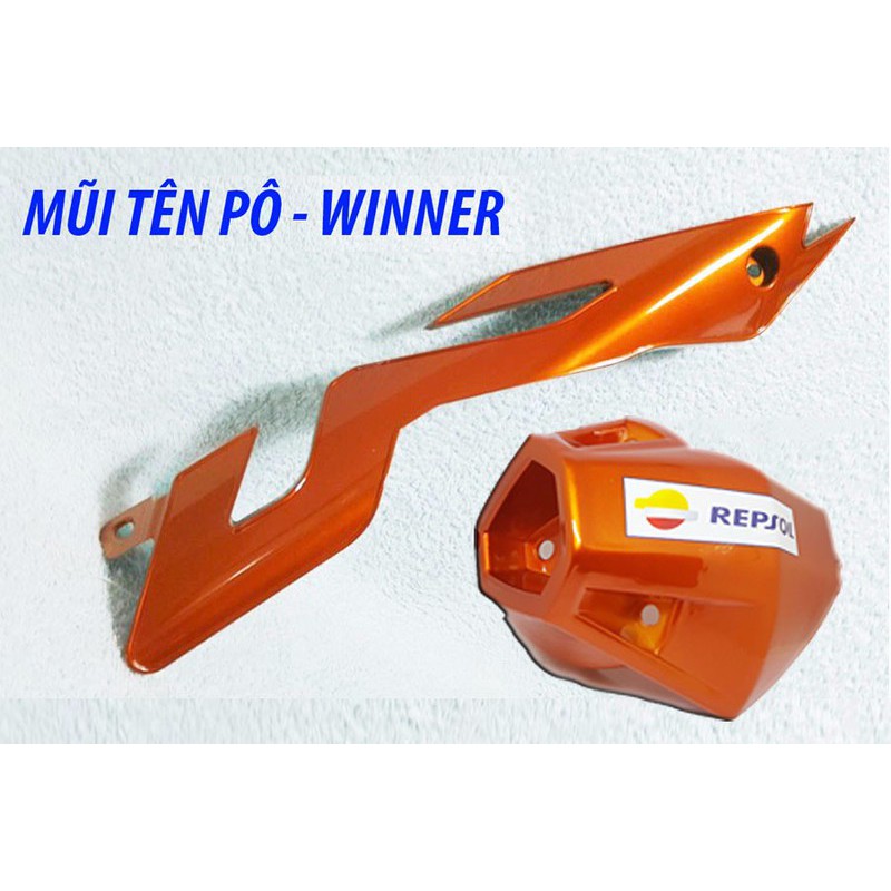 BỘ MŨI TÊN PÔ + CHỤP ĐUÔI WINNER 150 KỂU M - MÀU CAM