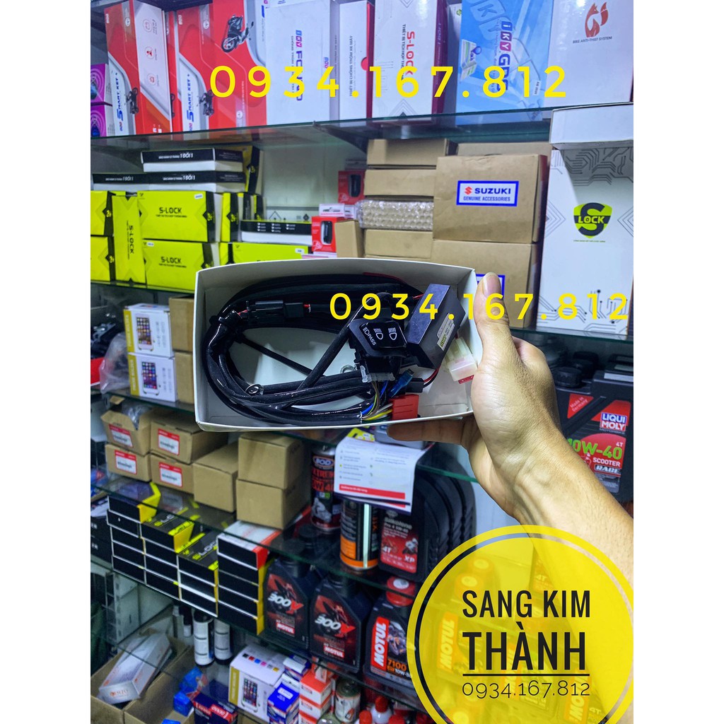 Mạch Passing Sh Xe AB 2012 2013 2014 2015 Kiêm Tắt Mở Đèn Trợ Sáng Bi Cầu Mini Tặng kèm Nút Passing Sh