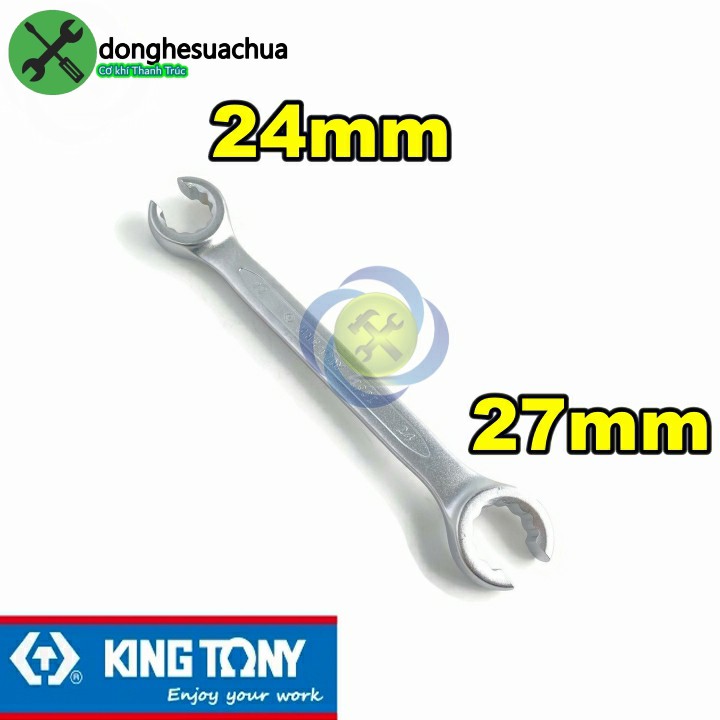 Cờ lê mở ống dầu 24mm -27mm Kingtony 19312427 loại hai đầu