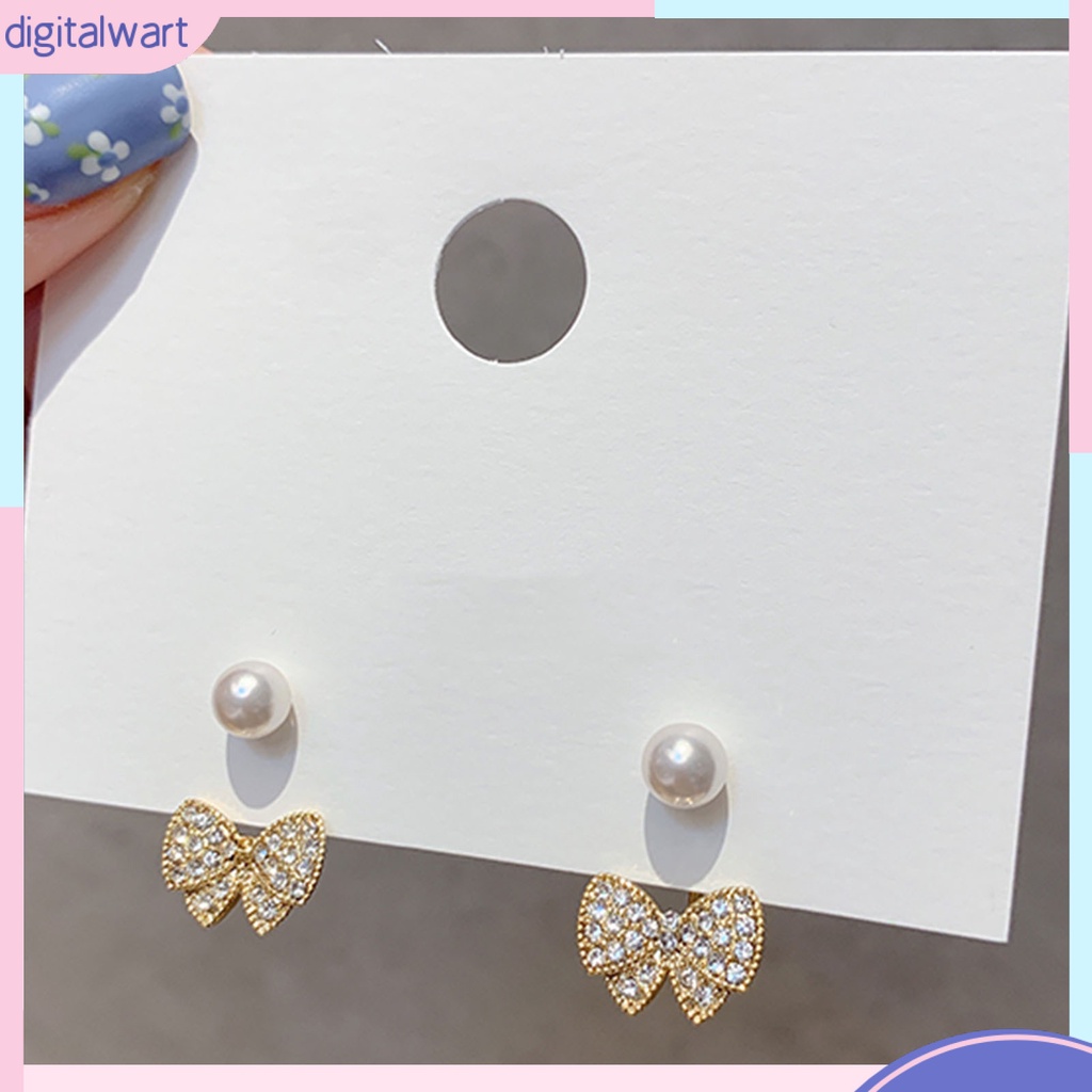 1 Đôi Bông Tai Đính Đá Thời Trang Cho Nữ