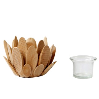 Đế Để Nến Hình Hoa Sen Bằng Gỗ