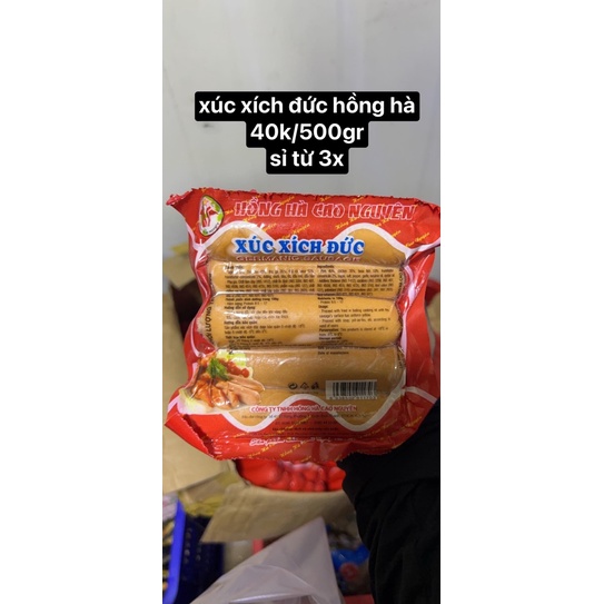 Hoả Tốc Ship Nhanh SG_Xúc Xích ĐỨC-XÚC XÍCH HỒNG HÀ CAO NGUYÊN -Thơm Ngon 500Gr_Xiên Que Giá Sỉ_Siêu Sale