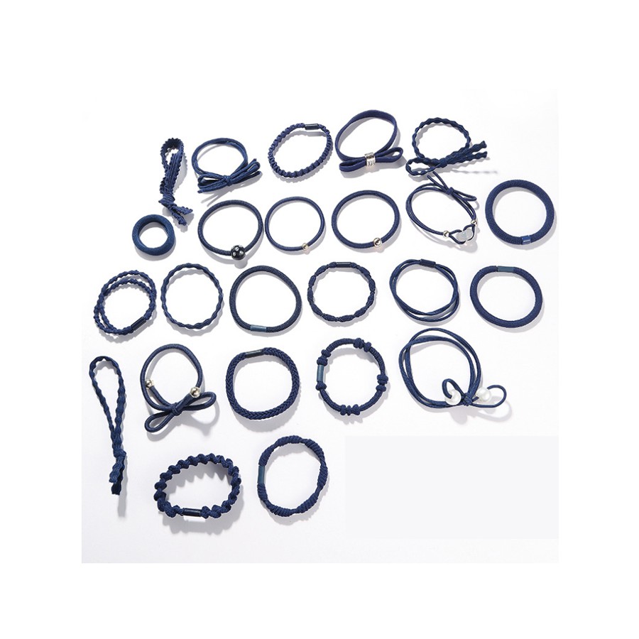 Sét hộp 24 dây buộc tóc xuất Hàn loại tốt HD19