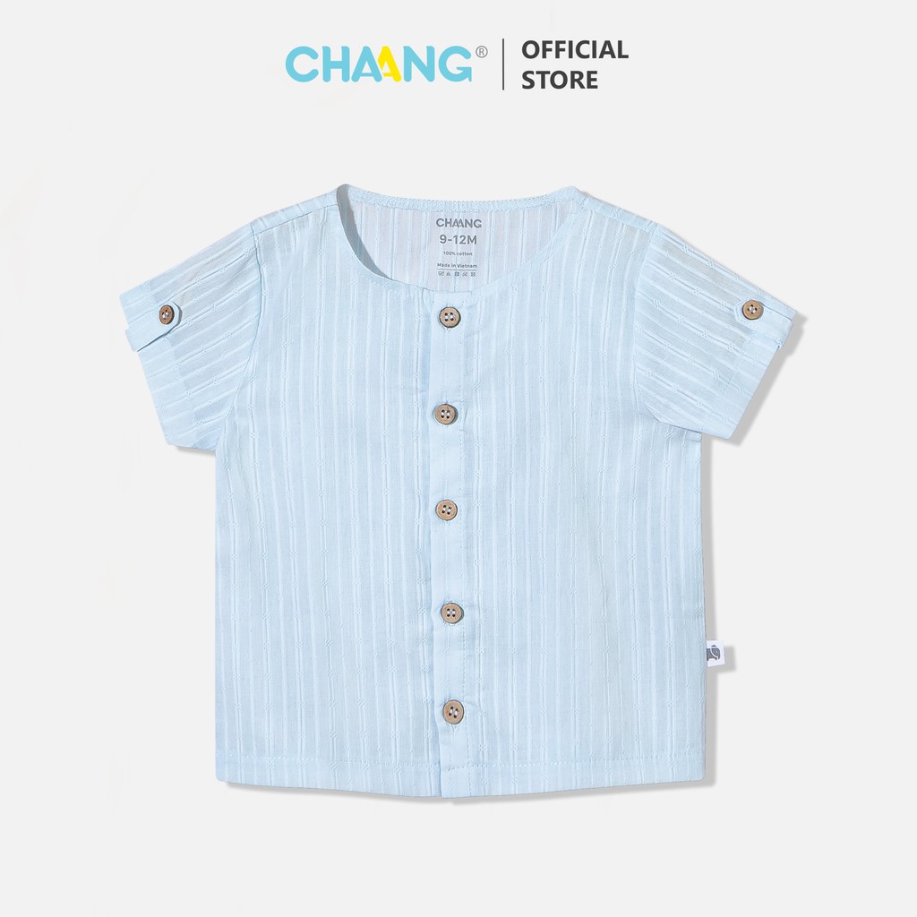 Chaang Áo cộc cúc giữa summer xanh