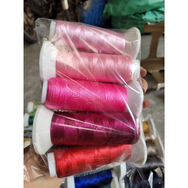 Set 5 cuộn chỉ thêu dùng cho máy thêu vì tính, máy thêu lắc tay