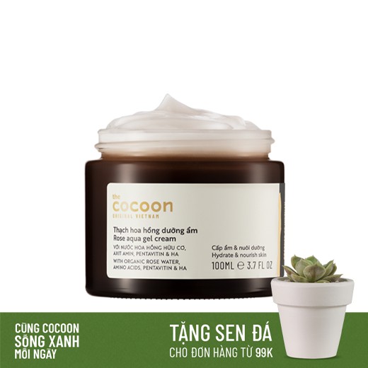 Bigsize - Thạch hoa hồng dưỡng ẩm (kem dưỡng ẩm) Cocoon cấp ẩm & nuôi dưỡng 100ml