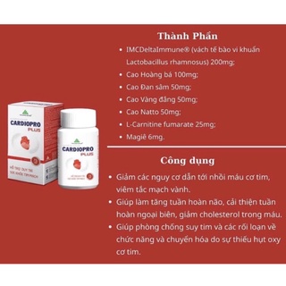Cardio Plus- Hỗ trợ tốt cho tim mạch