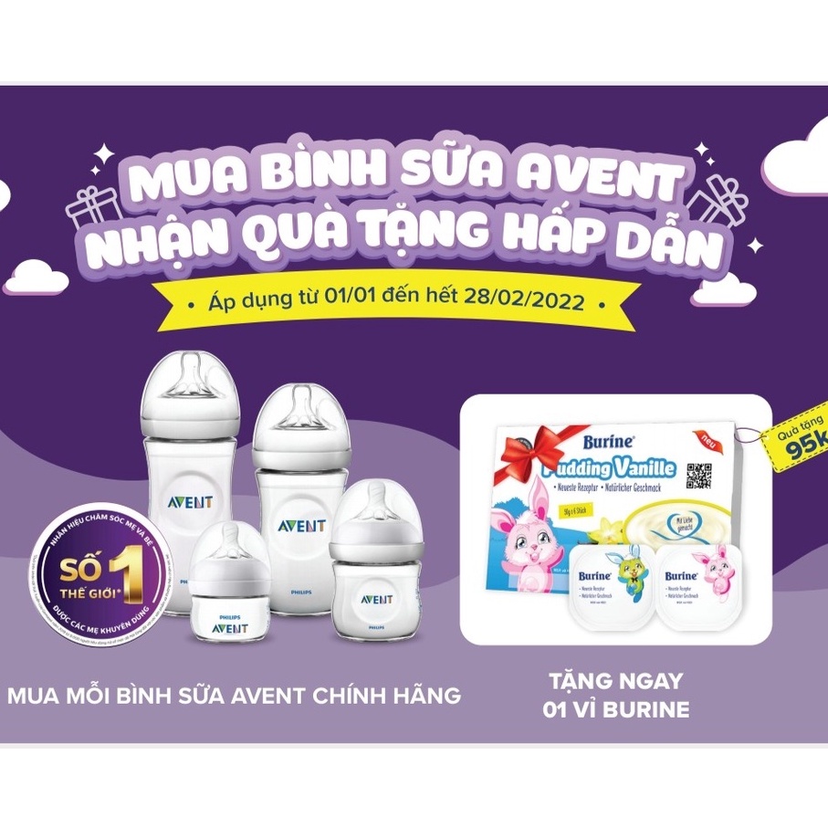 Bình sữa Avent Natural 125ml 260ml 330ml chính hãng.