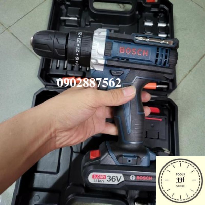 Máy Khoan Pin 36V - 3 Chức năng, Có Búa - Tặng Kèm Bộ Phụ Kiện 24 Chi Tiết - Máy Khoan Bắn Vít Cầm Tay