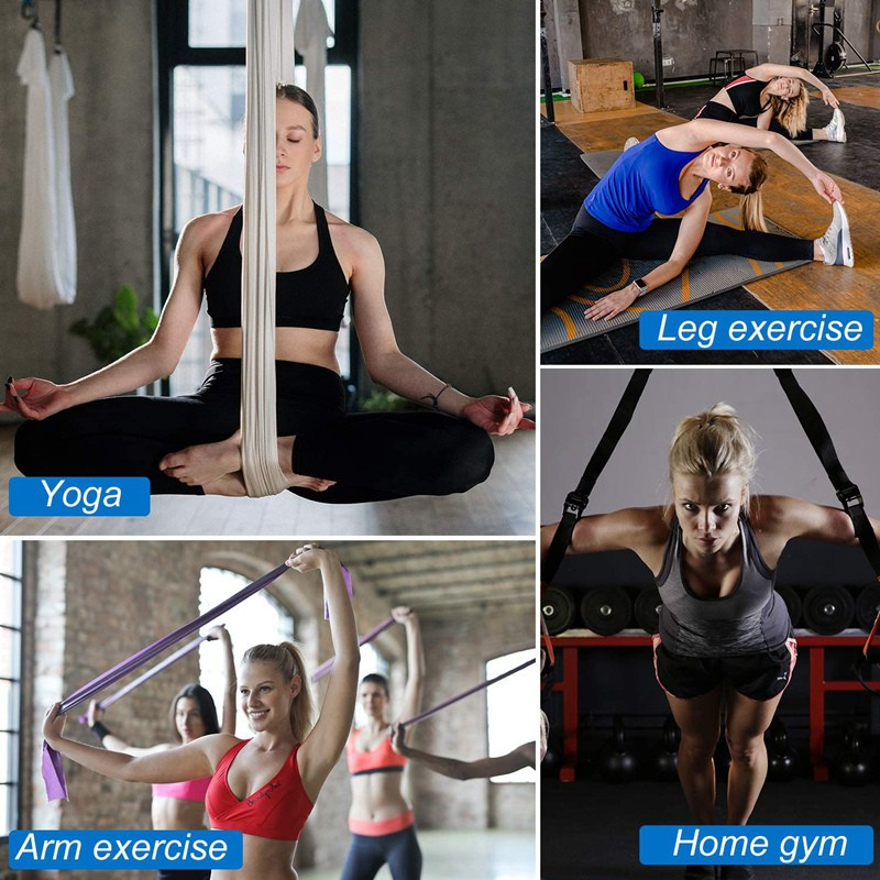 Set 8 Dây Kháng Lực Hỗ Trợ Tập Yoga / Nhảy Múa Tại Nhà