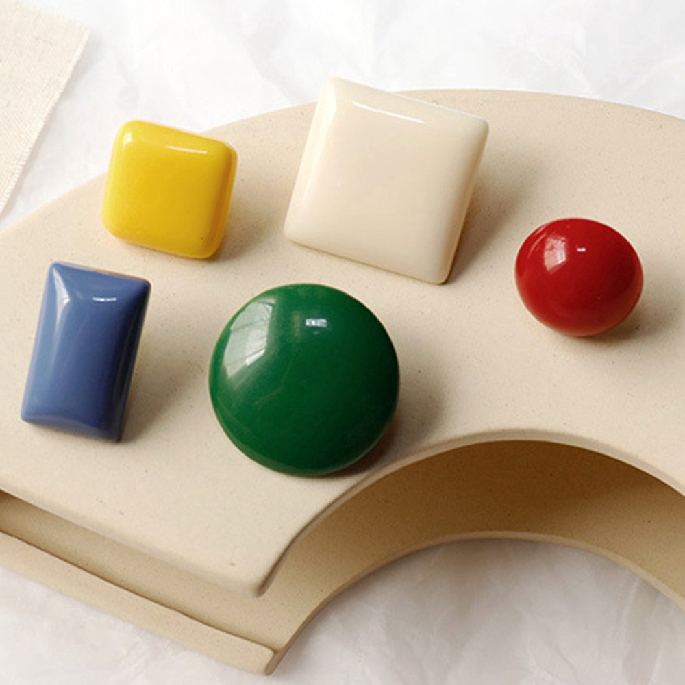 Khuyên tai hình học vuông lớn màu kẹo phong cách Hàn Quốc mới cho nữ