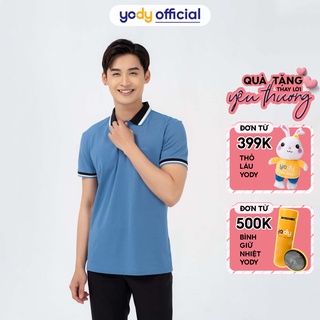 Áo polo Yody nam phối bo 01 chất liệu cotton thoáng mát Apm3639