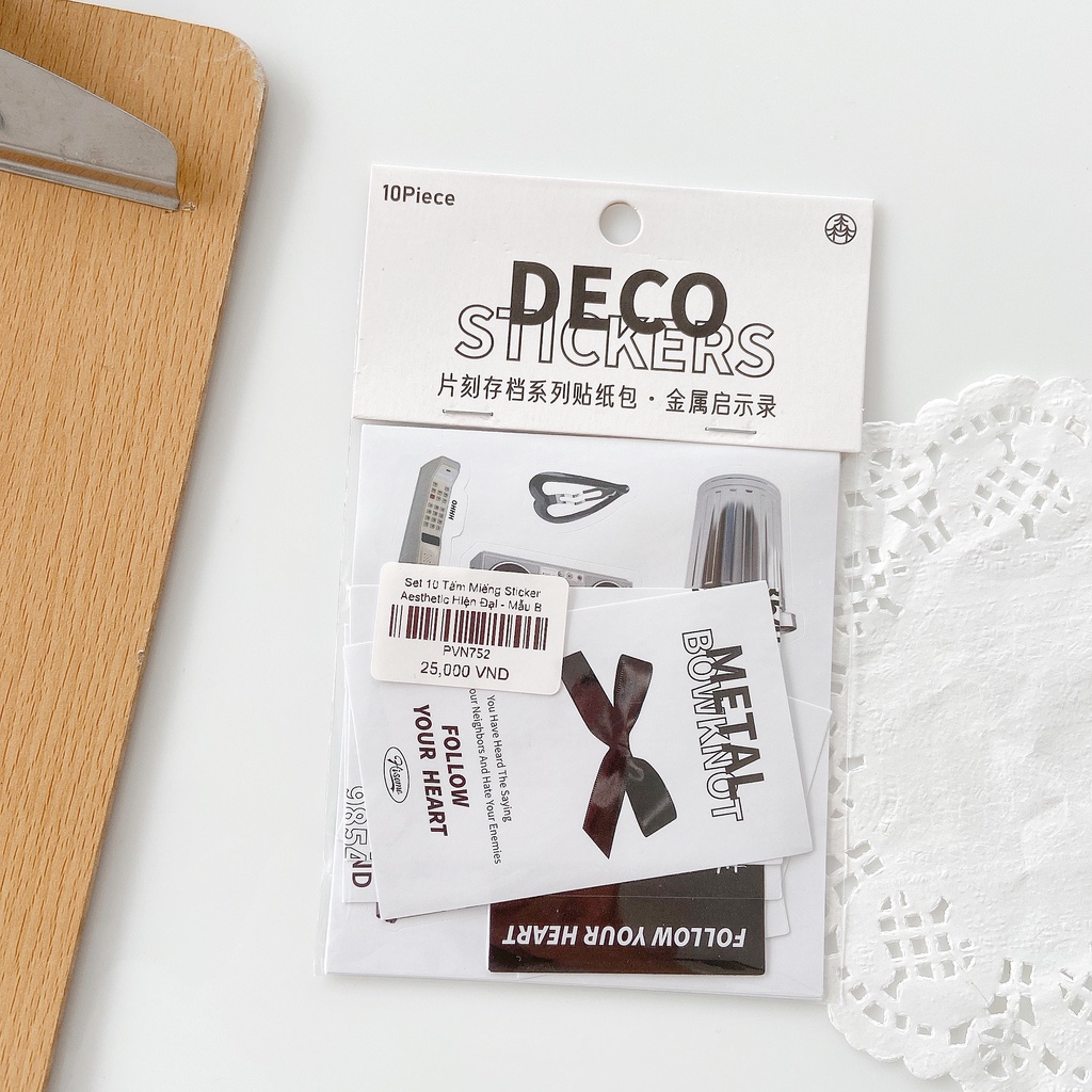 Túi sticker nhãn dán phong cách hiện đại hot trend trang trí sổ tay bullet journal