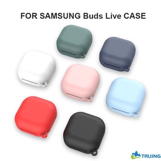 Vỏ Bảo Vệ Hộp Sạc Tai Nghe Chống Sốc Bằng Silicon Mỏng Kèm Móc Cho Samsung Galaxy Bud Live