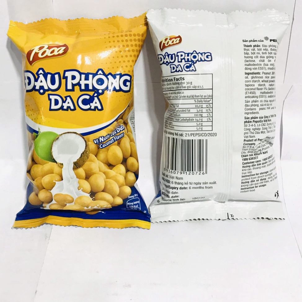 Đậu phộng da cá Poca Nutz các vị gói 42g