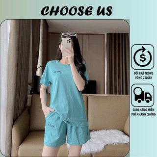 Đồ bộ nữ cộc tay trời trang nữ mới nhất, set đồ nữ chất vải cotton thấm hút mồ hôi Choose Us CS004