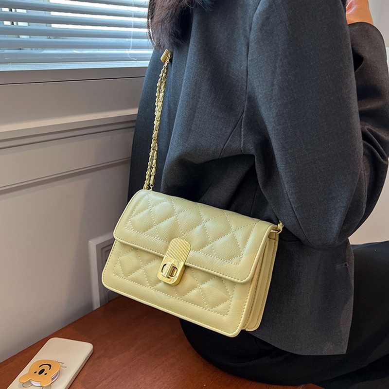 Túi Đeo Chéo Dây Xích Dáng Vuông Nhỏ Chất Lượng Cao Thời Trang Cho Nữ