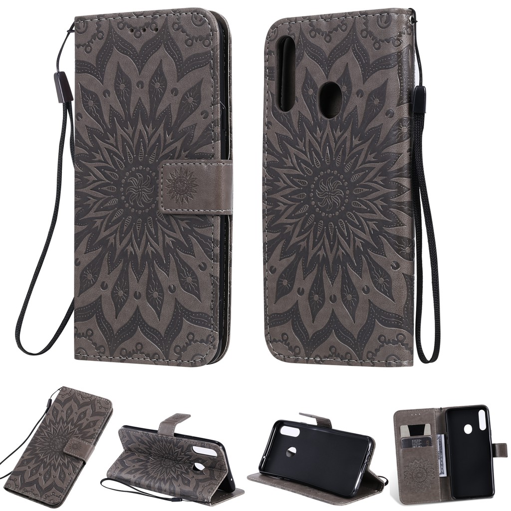 Bao da điện thoại họa tiết hoa dập nổi cao cấp cho Samsung Galaxy A10S A20S | BigBuy360 - bigbuy360.vn