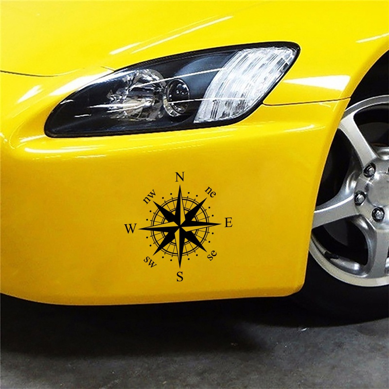 Miếng Dán Vinyl Hình La Bàn Chống Thấm Nước Trang Trí Xe Hơi/Laptop/Xe Mô Tô