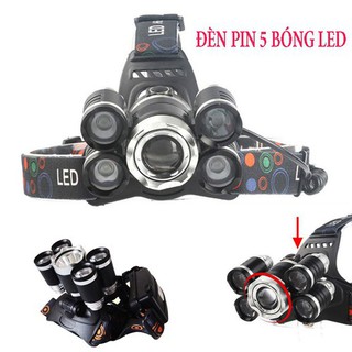 đèn Pin Đội Đầu 5 Bóng Led Siêu Sáng