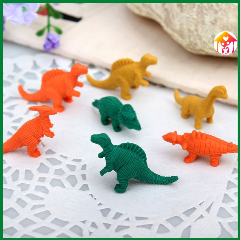 Hộp 6 Tẩy Hình Khủng Long Nhiều Màu Siêu Đẹp Cho Bé-Tẩy Khung Long