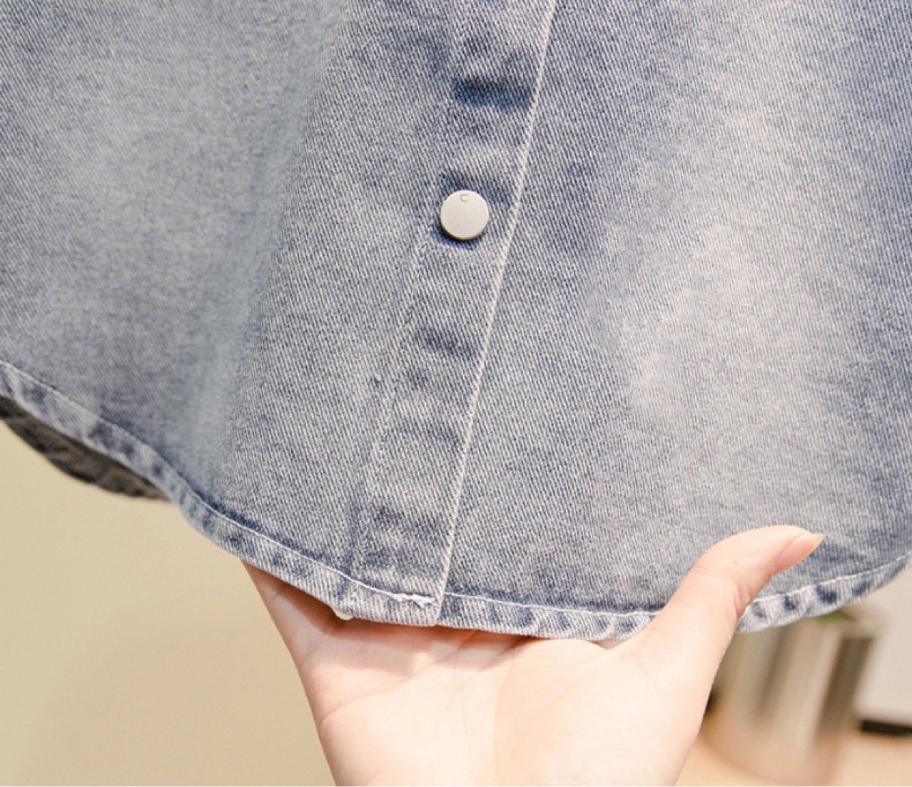 Áo sơ mi denim thời trang xuân thu 2021 phong cách cá tính dành cho trẻ em