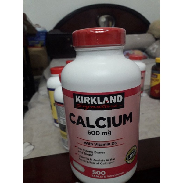 Viên Uống Calcium 600mg + D3 Của Kirkland 500 viên - Canxi Kirkland
