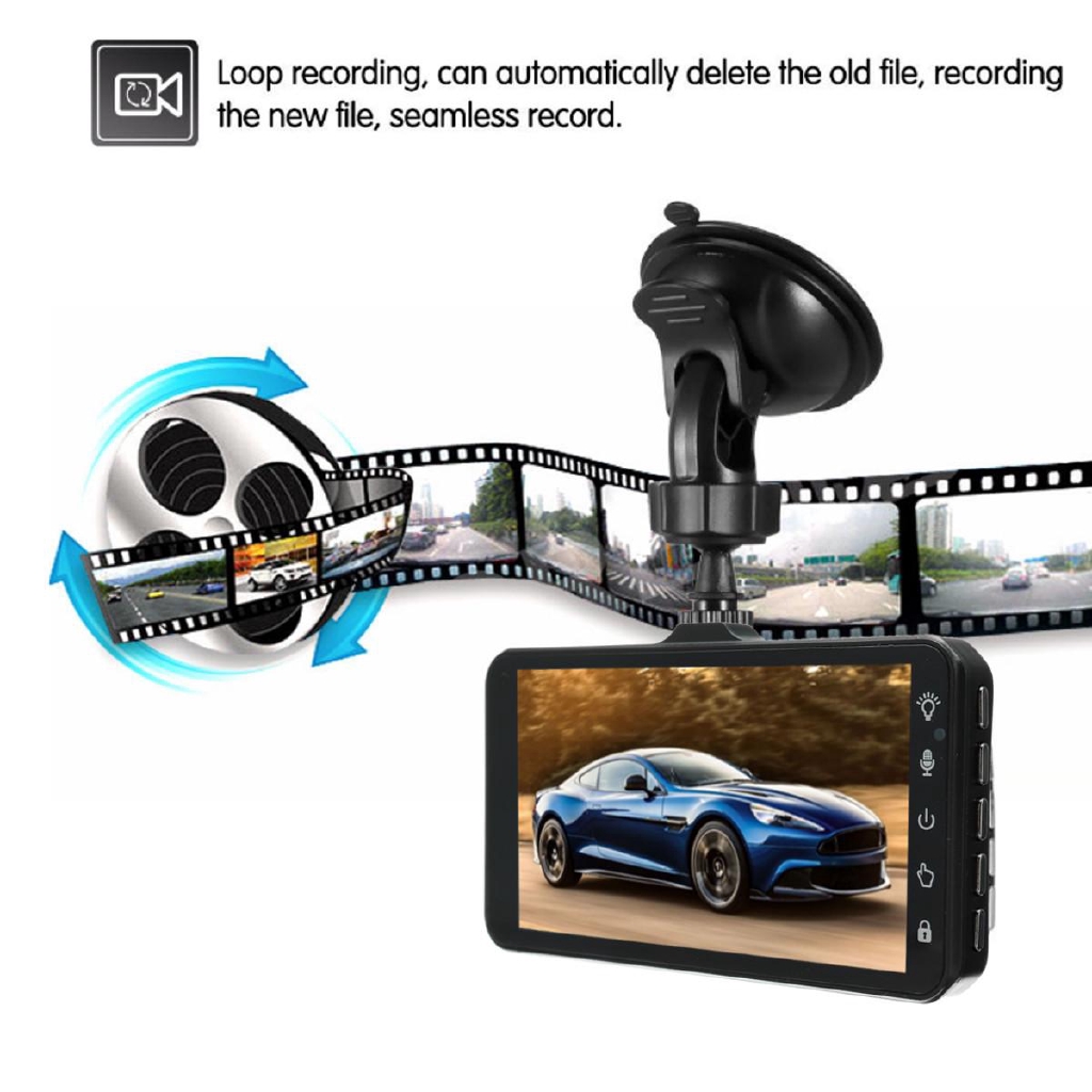 Camera Hành Trình EKLEVA 4.0" 1080P HD 170 Độ Dành Cho Ô Tô° Camera Chiếu Hậu Tầm Nhìn Ban Đêm Góc Rộng