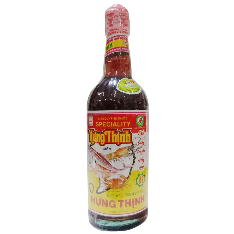 Nước mắm đặc sản Hưng Thịnh 40 độ đạm chai 750ml