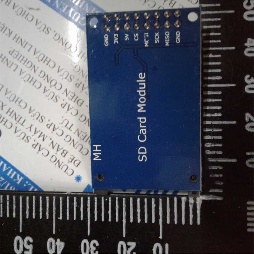 Module SD Card, thẻ nhớ SD (loại lớn) giao tiếp SPI, jack 2.54mm 8P KDE0360