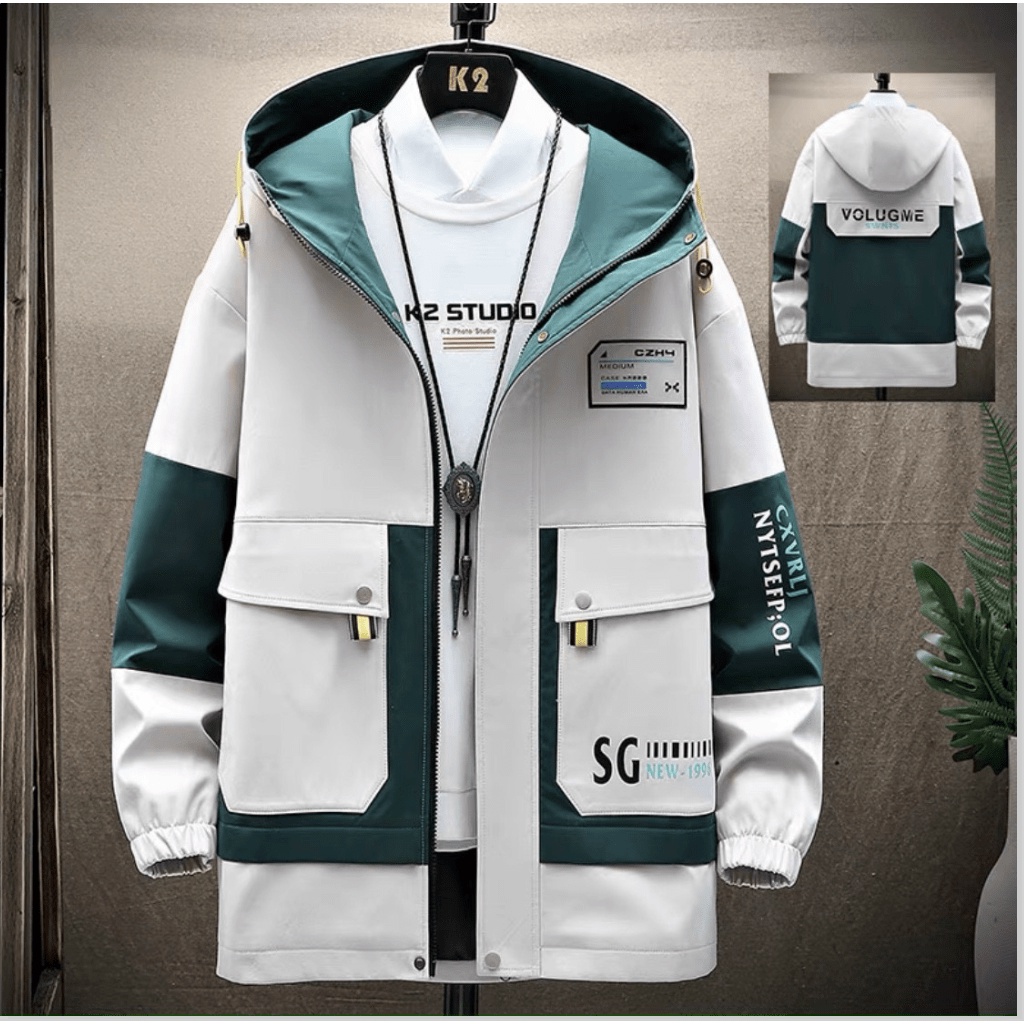 ÁO KHOÁC KAKI NAM TÚI HỘP CÓ MŨ CỰC ĐẸP THỜI TRANG NAM HÀN QUỐC ILOVECARE