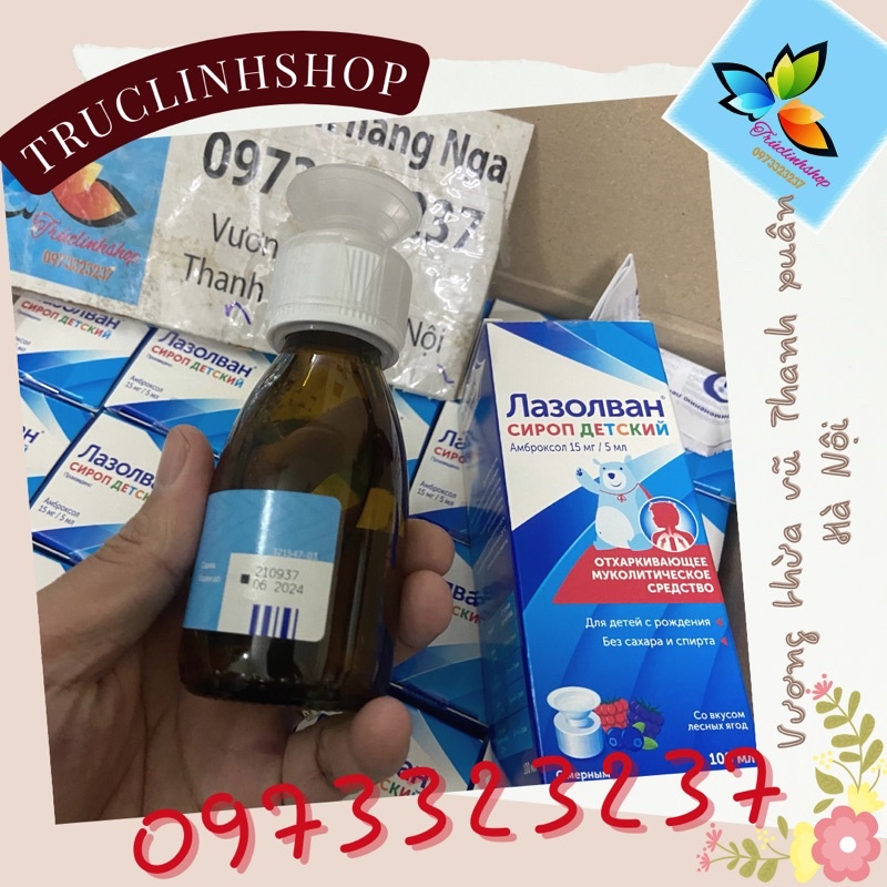 Siro ho tiêu đờm lazolvan Nga 100ml